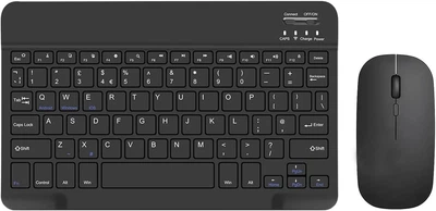 Комплект клавіатура та миша COEZFE Bluetooth Ultra-Slim бездротовий UK Layout чорний