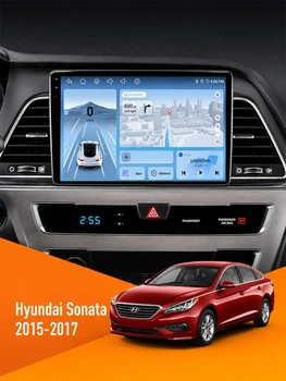 Штатна автомагнітола Hyundai Sonata 2015-2017 CAN 4/64Gb DSP 4G CarPlay Android Auto сенсорна авто магнітола в машину з екраном QLED 9 дюймів андроїд 13