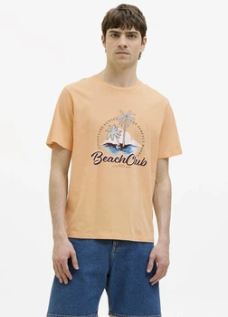 Футболка из хлопка Jack & Jones 12273787c69 M оранжевая (100014932)