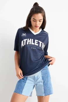Спортивная футболка оверсайз C&A 2225112c68 XL темно-синяя (100014774)