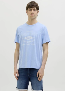 Футболка из хлопка Jack & Jones 12274966c69 XXL голубая (100015054)