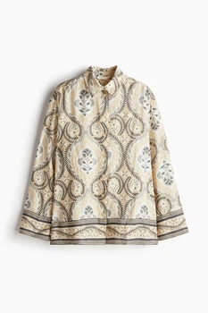 Блуза в принт loose fit H&M 1241165001c68 M комбінована (100014378)
