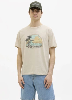 Футболка из хлопка Jack & Jones 12273787c69 XXL бежевая (100014939)