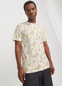 Футболка из хлопка оверсайз Jack & Jones 12272984c69 XL бежевая (100015015)