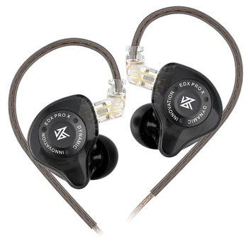 KZ EDX PRO X (Black, No Micro) – Динамічні Hi-Fi Навушники для Кришталевого Звуку