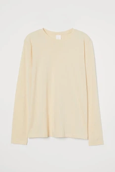 Лонгслів з бавовни H&M 929988005c15 XS жовтий (100013634)