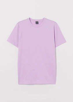 Футболка из хлопка H&M 624684009c68 S лиловая (100014161)