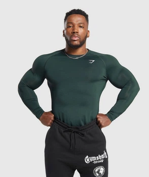 Спортивный лонгслив Gymshark a1a1pc62 XS темно-зеленый (100014213)