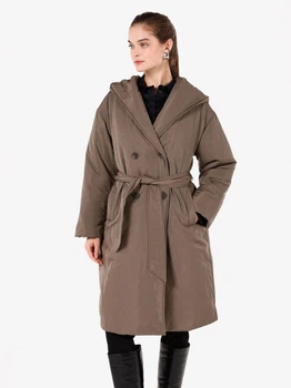 Куртка демисезонная длинная с капюшоном женская Colin's CL1070518DKH XS Dark Khaki (8684112304151)