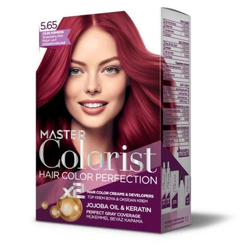 Краска для волос Master Colorist 5.65 Клубнично-красный 2x50 мл+2x50 мл+10 мл