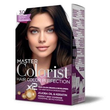 Фарба для волосся Master Colorist 3.0 Темно-коричневий 2x50 мл+2x50 мл+10 мл