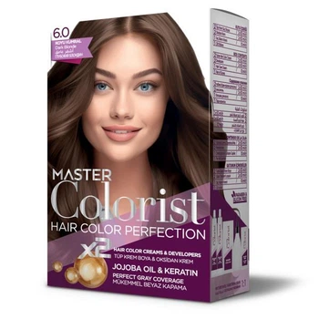 Краска для волос Master Colorist 6.0 Темно-русий 2x50 мл+2x50 мл+10 мл