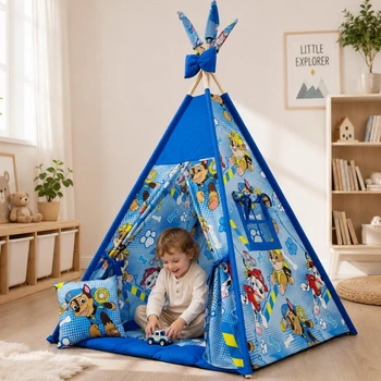 Вигвам Детский "Щенячий Патруль" для мальчика, для девочки WIGWAMHOME, 110х110х180см, синий