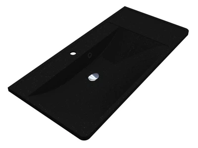Sacramento Mirastone Black Умивальник Miraggio