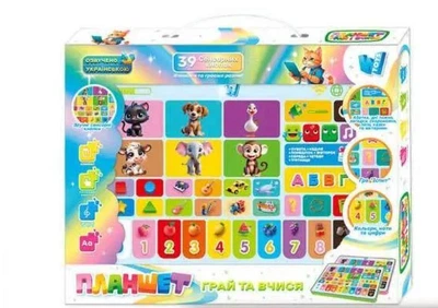 Планшет 30391 "WToys", УКРАИНСКИЙ ЯЗЫК, сказки, песни, стихи, алфавит, цифры, цвета