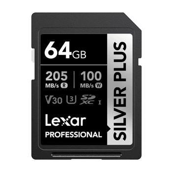 Карта памяти Lexar Professional Silver Plus SDXC 64GB (LSDSIPL064G-BNNNG)