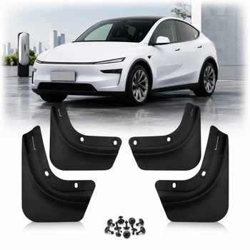 Бризковики для Tesla Model Y 2025-Juniper з кріпленнями Комплект 4 шт (OEM: 1634443-01-A 1628005-01-A 1628006-01-A)