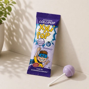 Льодяник з ксилітом miradent XyliPOP чорниця 1 шт
