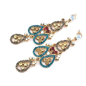 Сережки цветные СГ4396-1 длина 9,5см