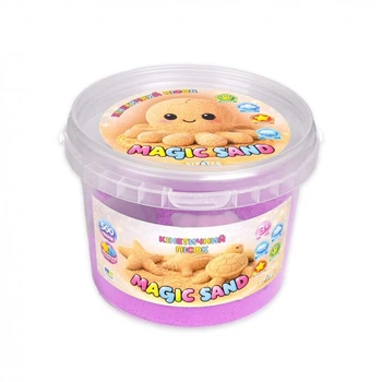 Кинетический песок Magic Sand 31196 фиолетовый 500 гр, формочки 4 шт