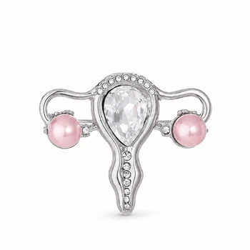 Брошь BROCHE Медицина Акушеру-гинекологу Матка серебристая BRBF115567
