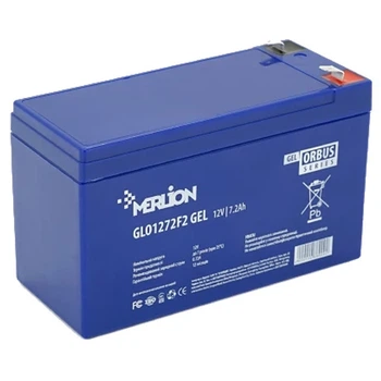 Свинцово-кислотная аккумуляторная батарея MERLION ORBUS GLO1272F2 12 V 7.2Ah