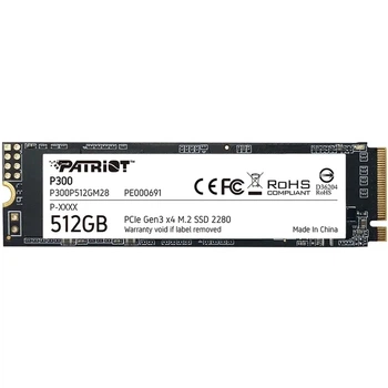 SSD внутрішні Patriot P300 512GB M.2 2280 NVMe PCIe 3.0 x4 (P300P512GM28)