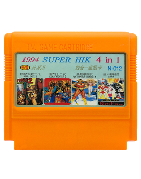 Сборник Игр RMC Famicom Dendy 4 in 1 SP333 TMNT 4, Chip & Dale 1 2 3 (Heavy Barrel)4 in 1 Sentai Jetman, Sentai Seiya Ougon, Flying Warriors, Chip & Dale 2 90х TV Game Английская Версия Только Картридж Б/У