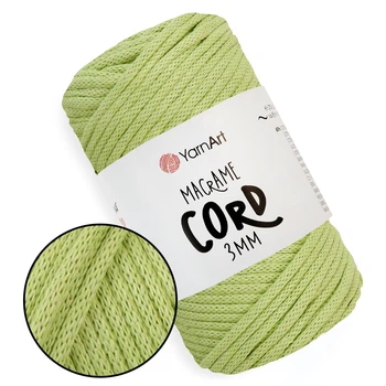 YarnArt Macrame Cord 3mm, Фісташка №755 - трикотажний шнур 250 г / 85 м для в'язання сумок, іграшок, килимків, макраме, товста пряжа
