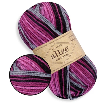 Alize Wooltime, №11018- теплая пряжа для носков и зимних изделий, Ализэ Вултайм 100 г / 200 м, 75% шерсть / 25% полиамид