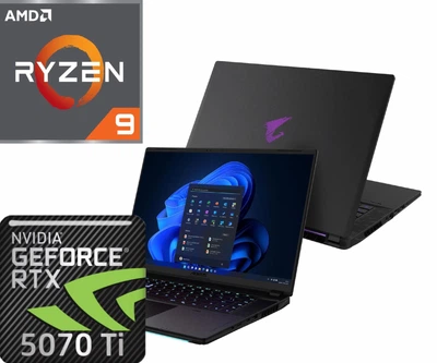 Ноутбук (2026) игровой Gigabyte AORUS MASTER 16 Ryzen 9-9955HX3D/ 24GB / 1TB/ Win11x Licensed/ RTX5070Ti / 16" OLED 240Hz