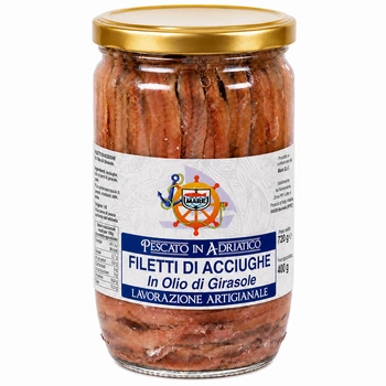 Філе Анчоуса в Олії Mare Filetti di Acciughein Olio di Semi di Girasole 720 г