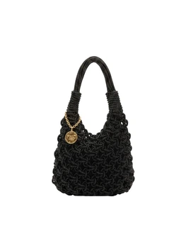 Плетена сумка зі стразами PHO Firenze UN Чорний (8023018-black)