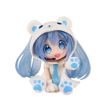 Аніме фігурка 7 см Хацуне Міку блакитна, вокалоїд чібі Hatsune Miku Chibi anime figure