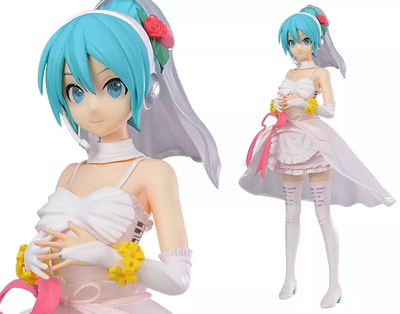 Аніме фігурка 23 см вокалоїд Хатсуне Міку в весільному платті, Hatsune Miku vocaloid