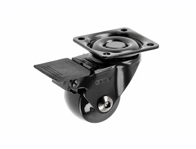 Мебельный ролик GTV CALIBRO, D=35 с тормозом, черный