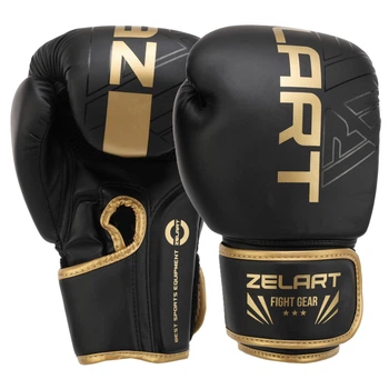 Перчатки боксерские PU Zelart BO-7519 черный, размер 10 oz