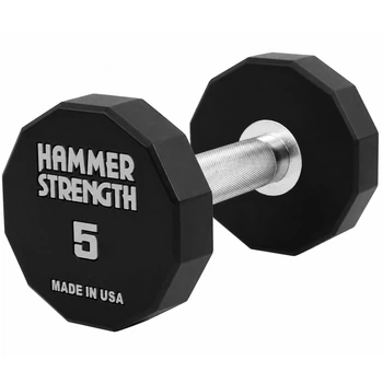 Гантель цельная профессиональная с полиуретановым покрытием 1шт HAMMER STRENGHT TA-9215-5 5 кг