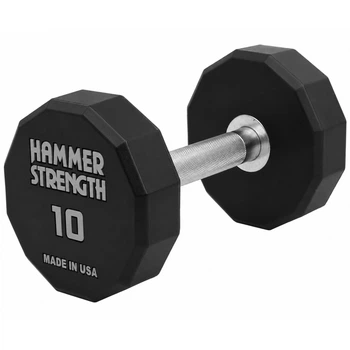 Гантель цельная профессиональная с полиуретановым покрытием 1шт HAMMER STRENGHT TA-9215-10 10 кг