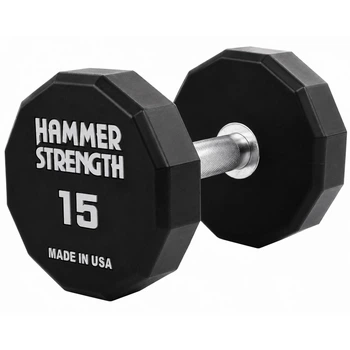 Гантель цельная профессиональная с полиуретановым покрытием 1шт HAMMER STRENGHT TA-9215-15 15 кг