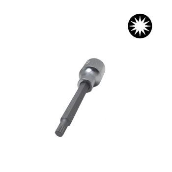 Бита длинна 6-ти гранная Toptul в головке под 1/2" Spline M6