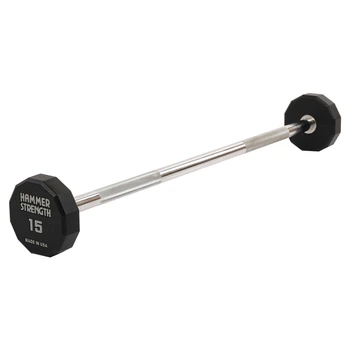 Штанга неразборная с фиксированным весом прямая 1шт HAMMER STRENGHT TA-9979-15 15 кг