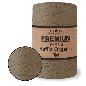 Premium Yarn Raffia Organic, Крафт №18 - летняя пряжа Рафия Органик для вязания сумок, шляп, корзин, декора, 150г/230м