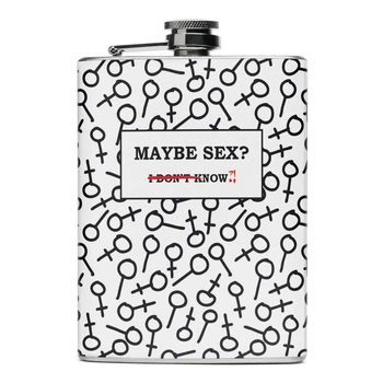 Фляга NU SHO “Maybe Sex?” нержавеющая сталь 200 мл