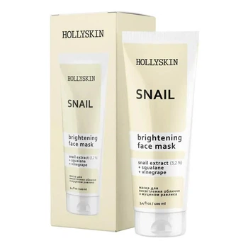 Маска для лица Hollyskin Snail Face Mask с муцином улитки, 100 мл (4823109700291)