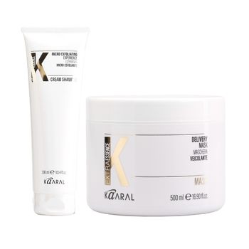 Набор для волос Kaaral Extra K Essence Крем-шампунь Micro-Exfoliating 300 мл и Маска-основа Delivery 500 мл