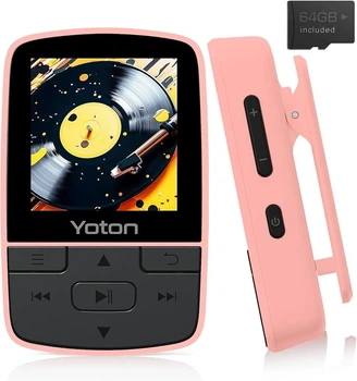 MP3-плеер YOTON 64GB с Bluetooth 5.2 (розовый)