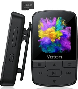 MP3-плеер YM03 64 ГБ с Bluetooth, клипсой, FM радио и HiFi звуком