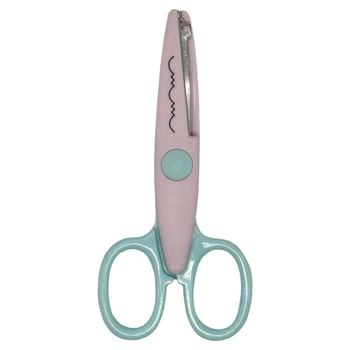 Ножницы детские 80685(Pink-Turquoise) с фигурным лезвием