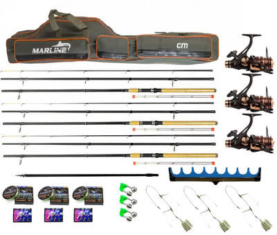 Комплект фидерный удилище BoyaBy Falcons Power Feeder 3,60 м 180 г Катушка ST 5000 Шнур 150м